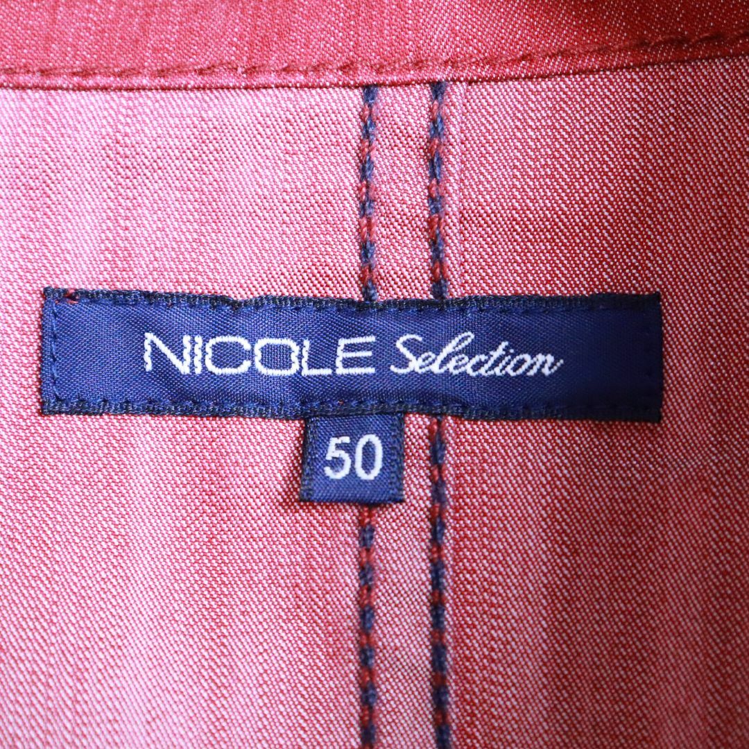 NICOLE(ニコル)のメンズジャケットシャツ（NICOLE）赤色　サイズ50 ニコル メンズのトップス(シャツ)の商品写真