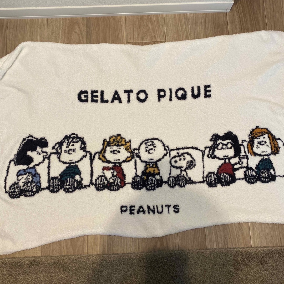 gelato pique(ジェラートピケ)の【美品】ジェラートピケ　別注　スヌーピーコラボ　ブランケット キッズ/ベビー/マタニティのこども用ファッション小物(おくるみ/ブランケット)の商品写真