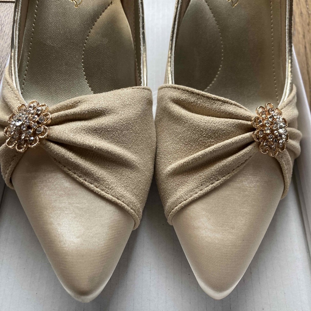 結婚式 入学式 パンプス リボン パーティー フォーマル 靴 痛くない 疲れない レディースの靴/シューズ(ハイヒール/パンプス)の商品写真