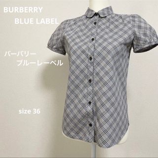 バーバリーブルーレーベル(BURBERRY BLUE LABEL)のBURBERRY BLUE LABELバーバリーブルーレーベル チェックシャツ(シャツ/ブラウス(半袖/袖なし))