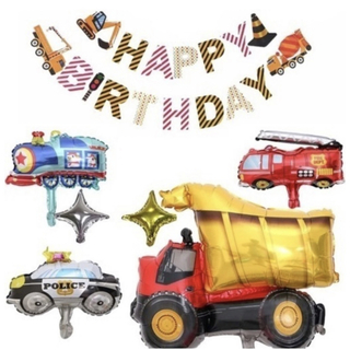 誕生日 車 3D車 バルーンセット Happy Birthday アルミ風船(その他)