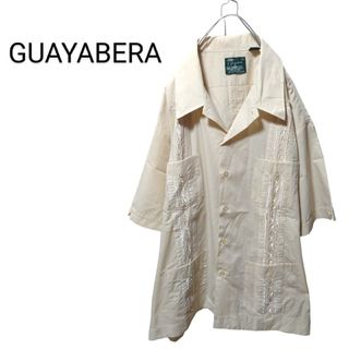 【GUAYABERA】VINTAGE 刺繍入り キューバシャツ A-1043(シャツ)