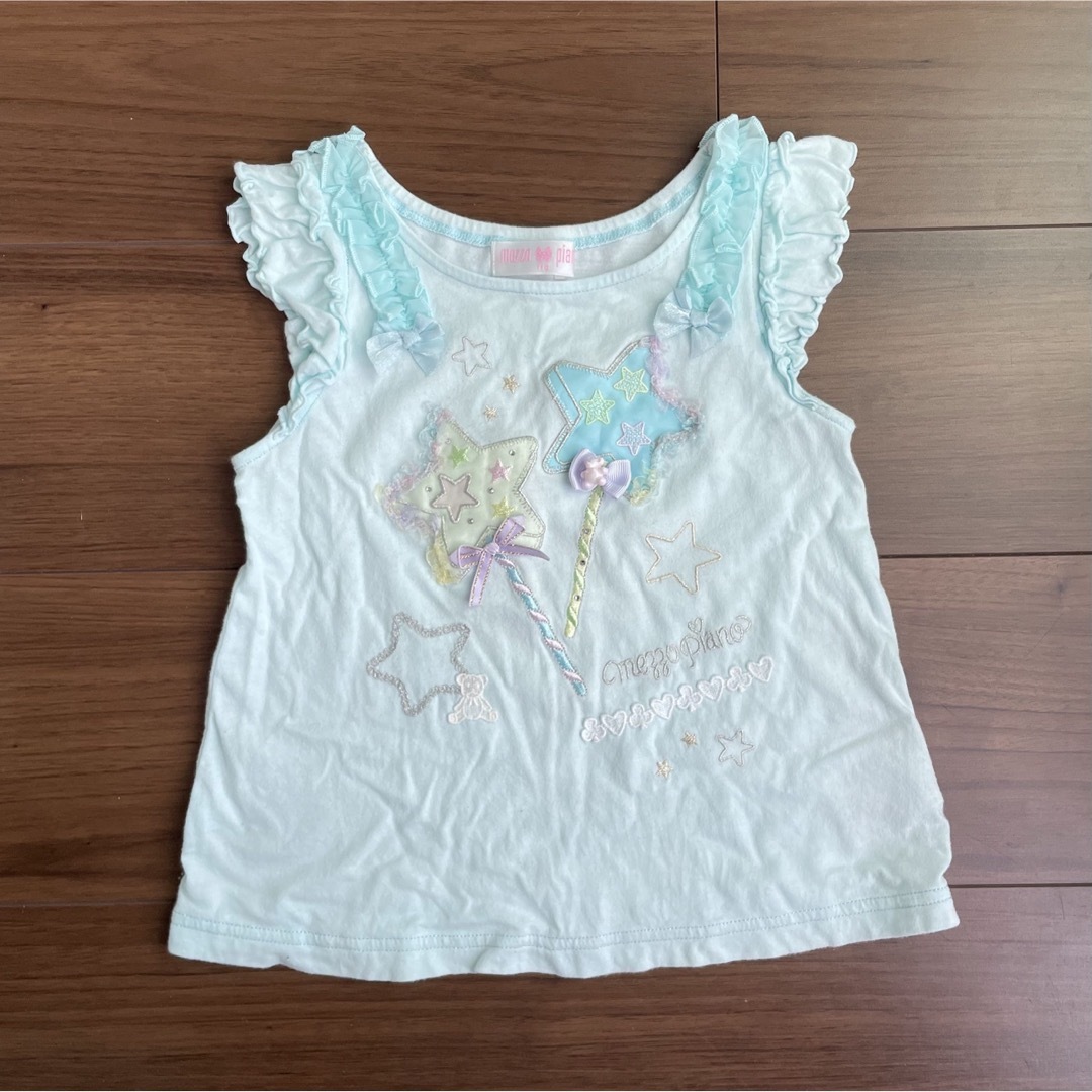 mezzo piano(メゾピアノ)のメゾピアノ フレンチスリーブ110 キッズ/ベビー/マタニティのキッズ服女の子用(90cm~)(Tシャツ/カットソー)の商品写真