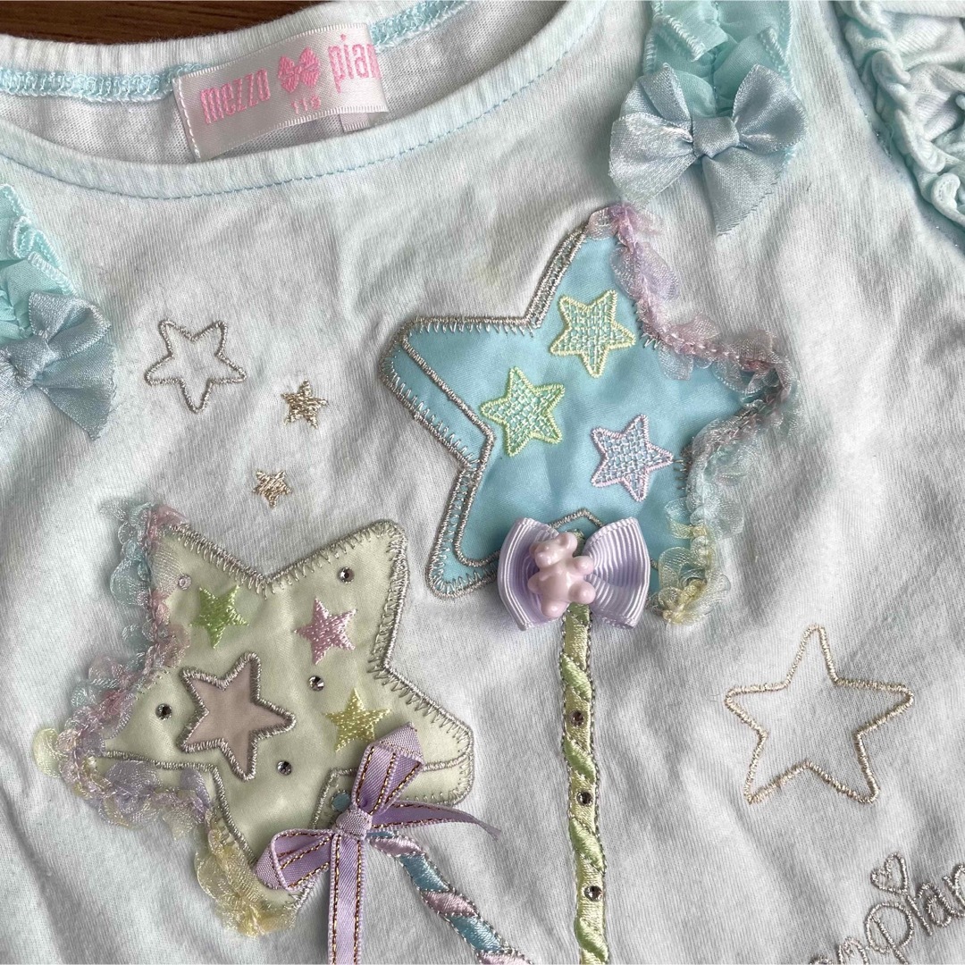 mezzo piano(メゾピアノ)のメゾピアノ フレンチスリーブ110 キッズ/ベビー/マタニティのキッズ服女の子用(90cm~)(Tシャツ/カットソー)の商品写真