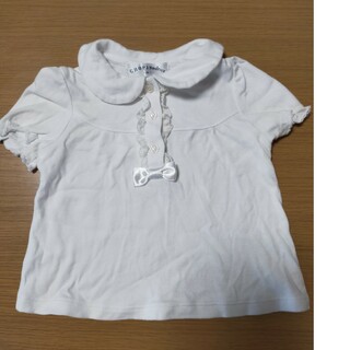 白シャツ　襟付き　半袖　95cm(Tシャツ/カットソー)