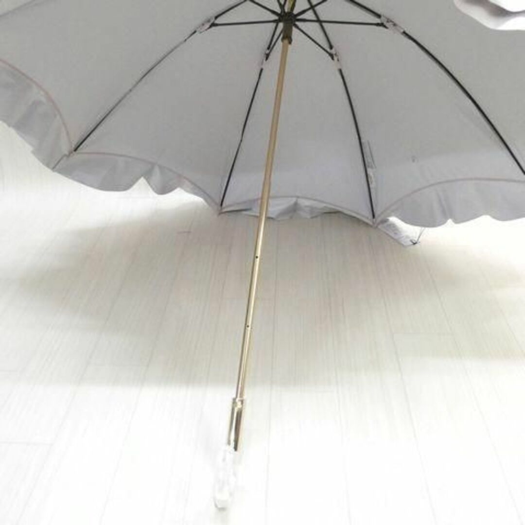 kate spade new york(ケイトスペードニューヨーク)のケイトスペード 1級遮光 晴雨兼用 長傘 日傘 フリル ピンク レディースのファッション小物(傘)の商品写真