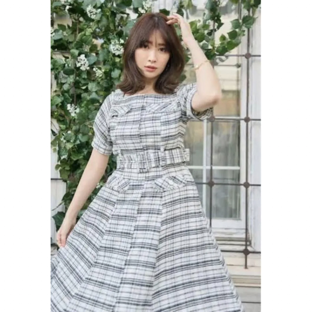 herlipto Classic Tweed Belted Dress