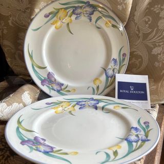 ロイヤルドルトン(Royal Doulton)の英国製 ROYAL DOULTON …LADY WOOD ディナー大皿 ペア(食器)