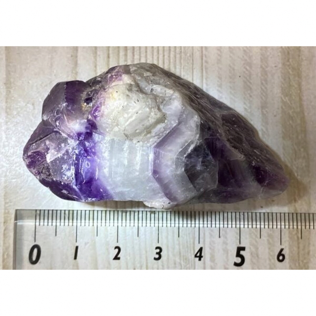 シェブロンアメジスト　ツイン　紫水晶　ラフストーン　原石 7