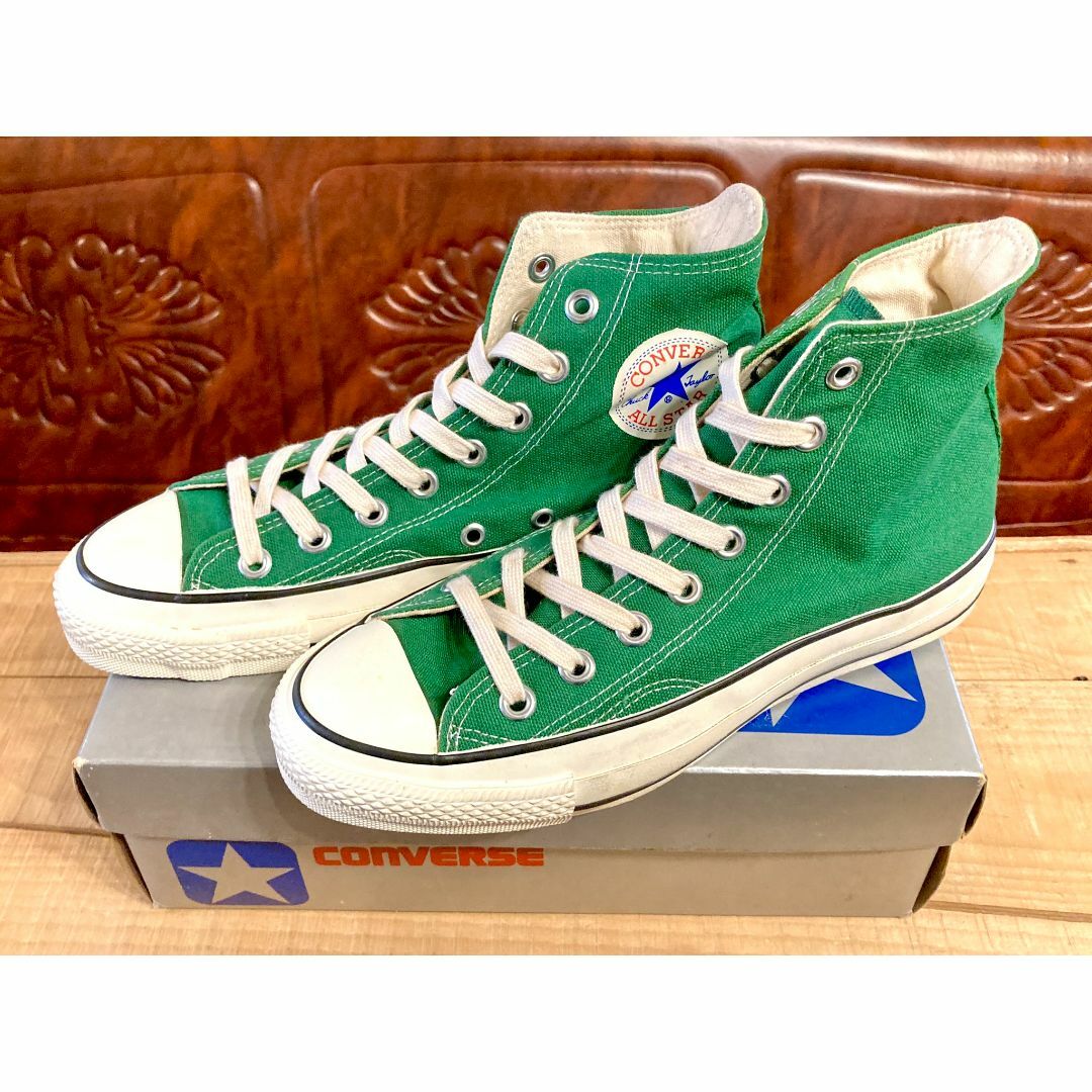 CONVERSE(コンバース)の★希少レア!コンバース オールスター 緑 ハイカット デッド 銀箱 235★ レディースの靴/シューズ(スニーカー)の商品写真