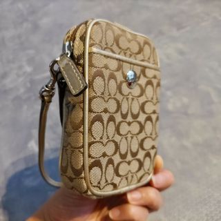 コーチ(COACH)のアキ様専用　COACH  シガレットケース キャンバス レザー ベージュ(その他)