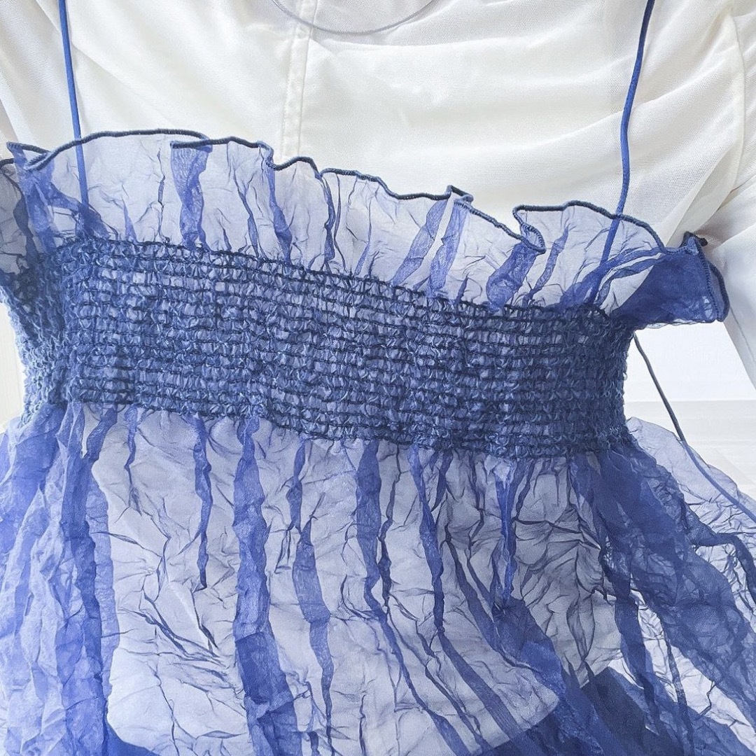 人気定番の / Pleats Organdy LEINWANDE Top Recycle Recycle Organdy