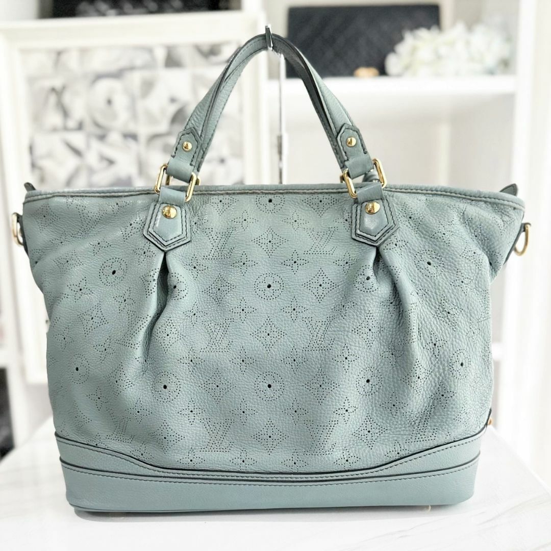 LOUIS VUITTON(ルイヴィトン)の美品☆　ルイヴィトン　ステラPM　ブルーシエル　2way　モノグラムマヒナ レディースのバッグ(ハンドバッグ)の商品写真