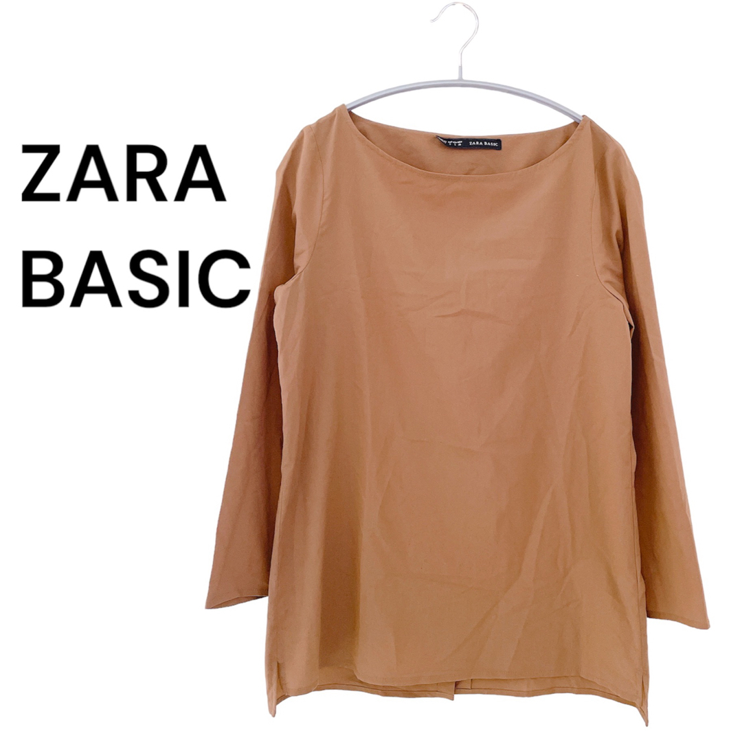 ZARA(ザラ)の【ZARA BASIC】チュニック ワンピース バックボタン ブラウン オレンジ レディースのトップス(チュニック)の商品写真