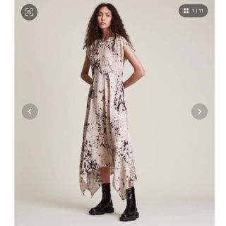 オールセインツ(All Saints)の超美品❗️Allsaints 絹混　ワンピース(ロングワンピース/マキシワンピース)