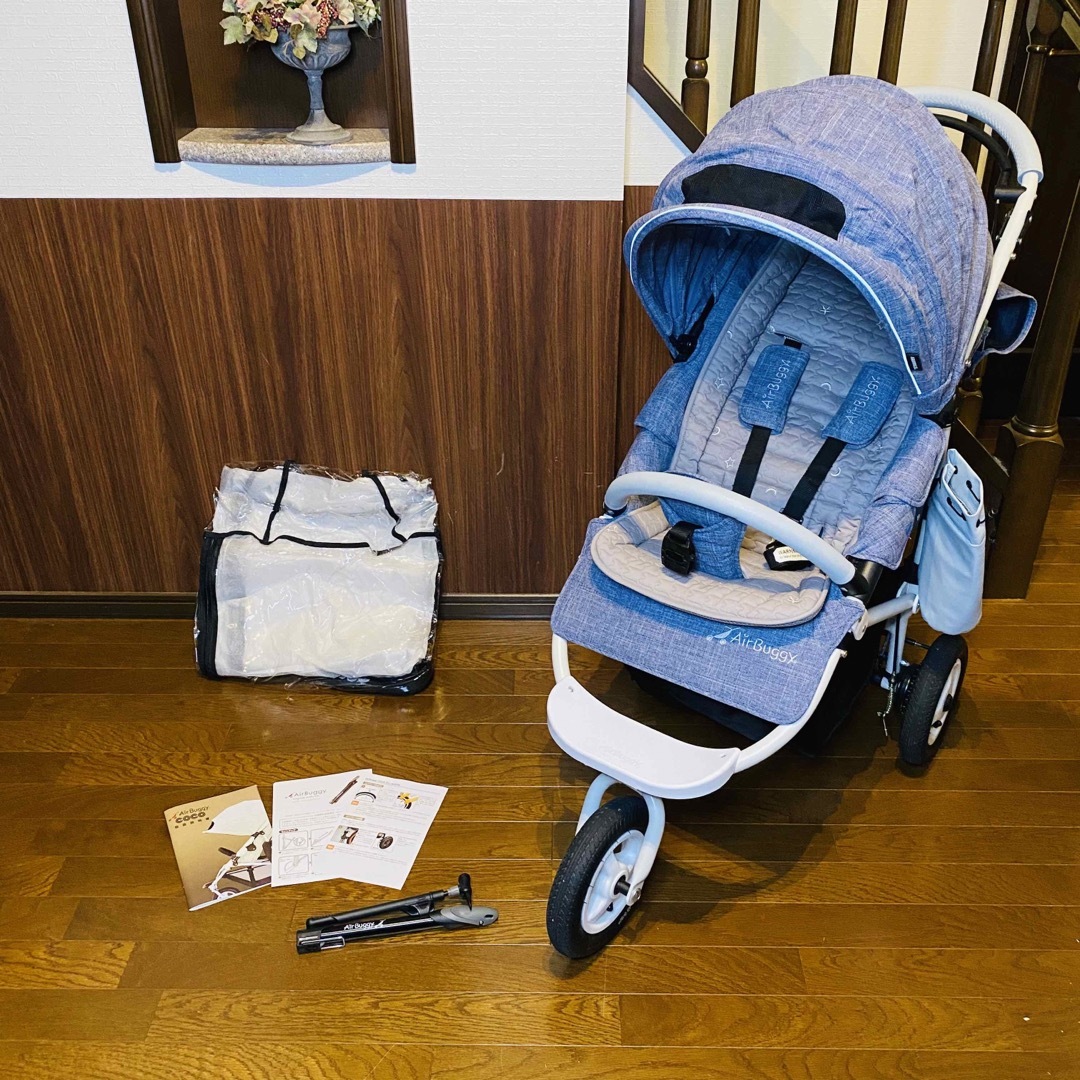 AIRBUGGY - 【美品】 AIR BUGGY ココブレーキ EX メランジデニム