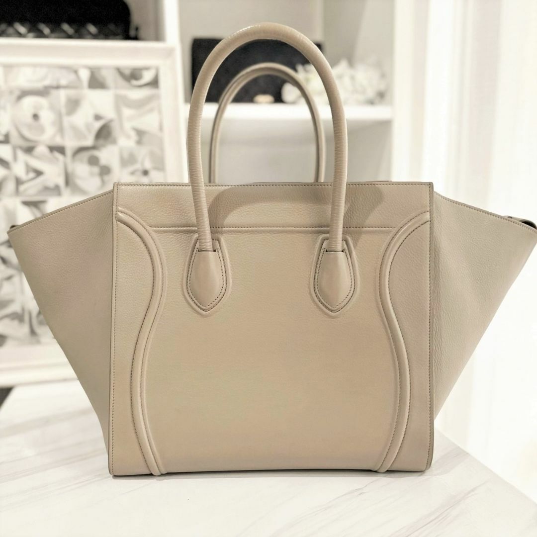 celine(セリーヌ)のセリーヌ　ラゲージ　ファントム　グレージュ　レザー　トートバッグ レディースのバッグ(トートバッグ)の商品写真