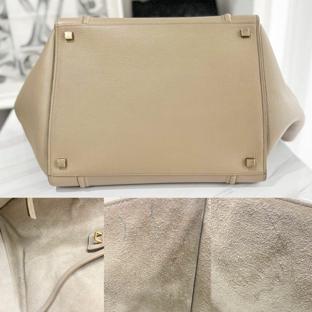 celine(セリーヌ)のセリーヌ　ラゲージ　ファントム　グレージュ　レザー　トートバッグ レディースのバッグ(トートバッグ)の商品写真