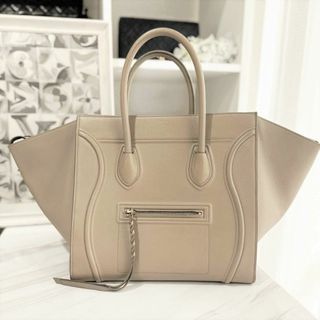 セリーヌ(celine)のセリーヌ　ラゲージ　ファントム　グレージュ　レザー　トートバッグ(トートバッグ)