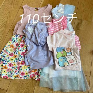 110センチ　女の子　まとめ売り　ワンピースカーディガンTシャツ(ワンピース)