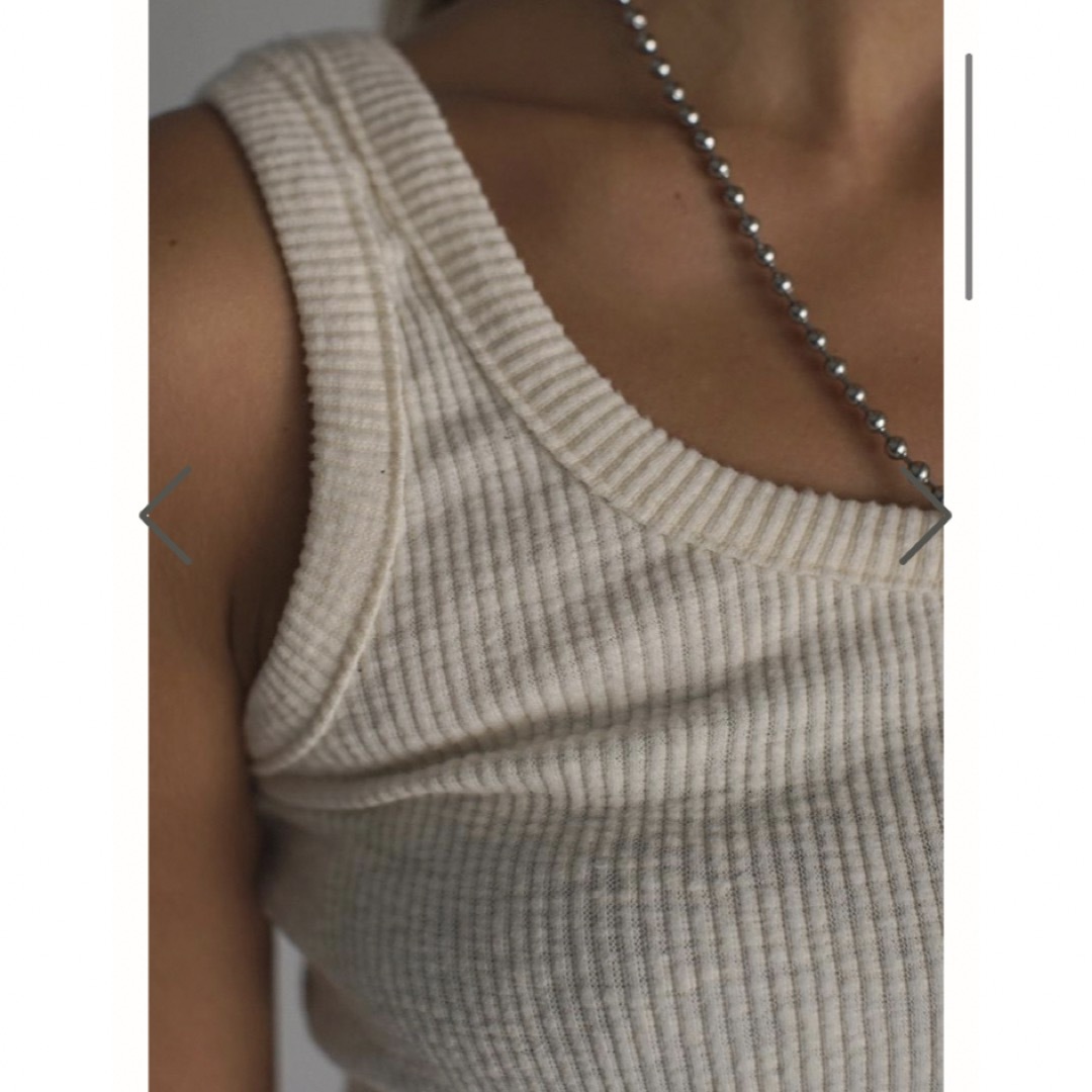 room306 CONTEMPORARY(ルームサンマルロクコンテンポラリー)のCotton Rib U-neck Tank Tops レディースのトップス(タンクトップ)の商品写真