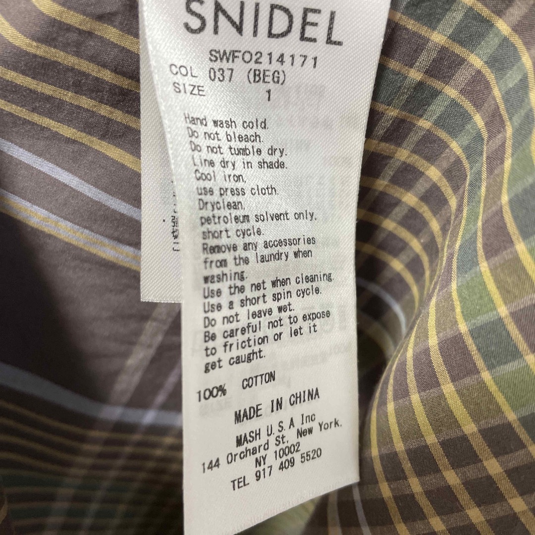 SNIDEL(スナイデル)のオンライン限定 オーガニックコットンチェックワンピース レディースのワンピース(ロングワンピース/マキシワンピース)の商品写真