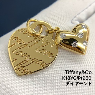 ティファニー(Tiffany & Co.)のティファニー ペンダント ドッツ ピンチド ハート  ダイヤ K18 (ネックレス)