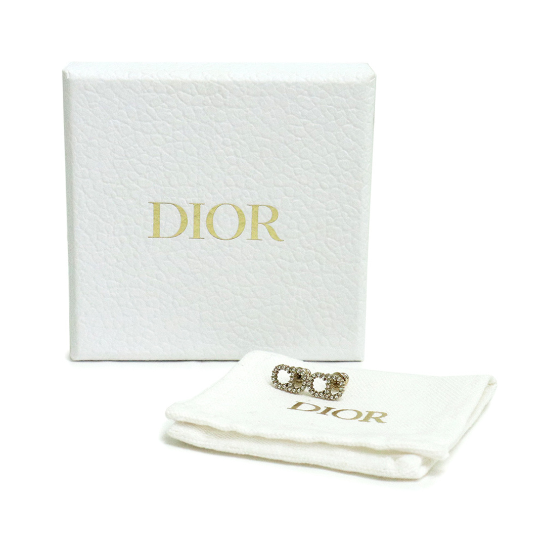 クリスチャンディオール クレール ディー リュヌ CDロゴ ラインストーン ピアス ゴールド E1715CDLCY 箱付 Christian Dior(新品・未使用品)