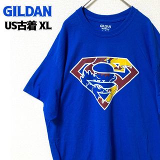 ギルタン(GILDAN)のUS古着 ギルダン Tシャツ カレッジ カンザス大 XL バスケ ゆるだぼ  (Tシャツ/カットソー(半袖/袖なし))