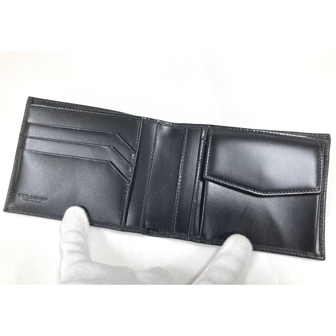 未使用品!Dolce&Gabbana レザー 二つ折り財布 ブラック
