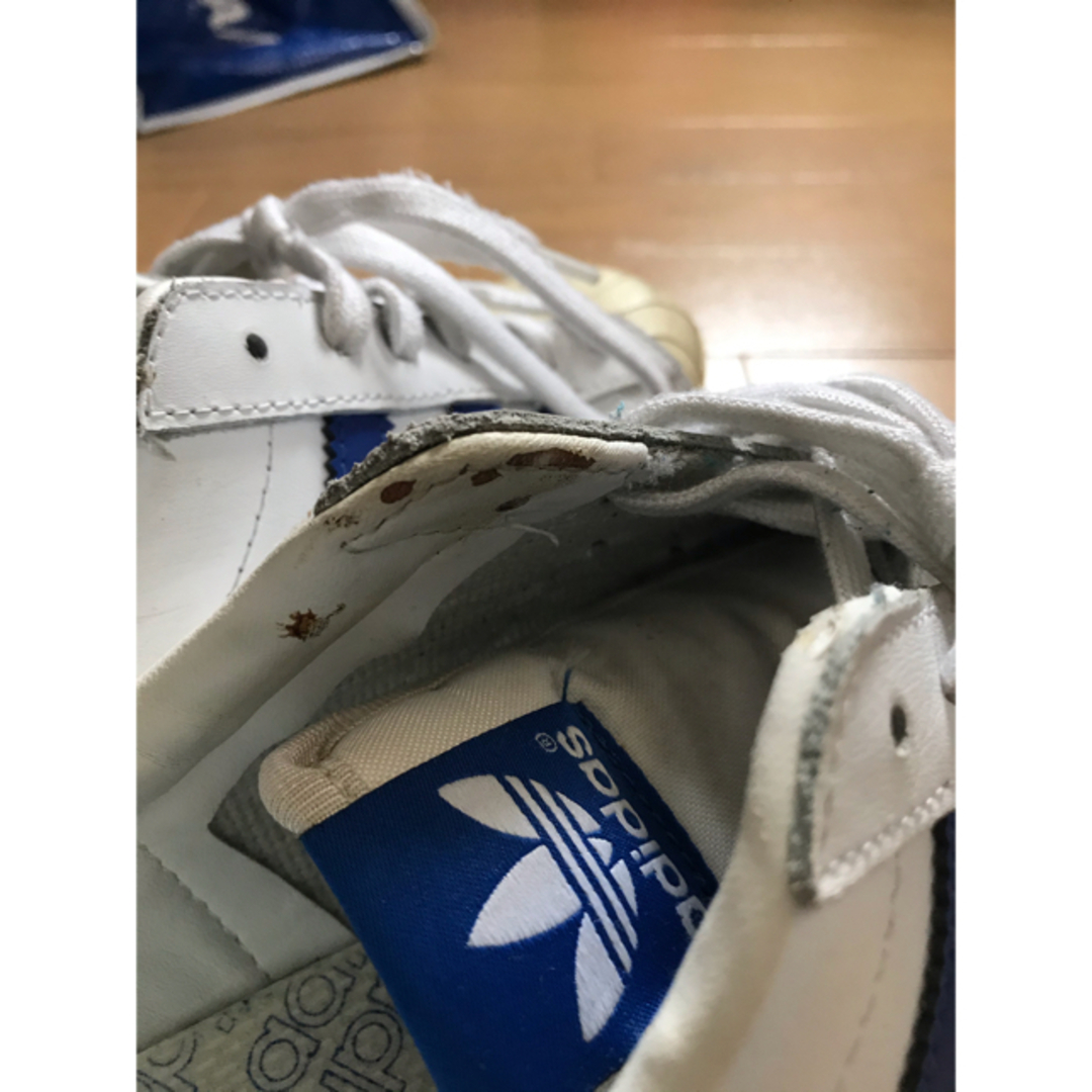 adidas(アディダス)のadidas スーパースター‘90 24.5cm ホワイト×ブルー キッズ/ベビー/マタニティのキッズ靴/シューズ(15cm~)(スニーカー)の商品写真