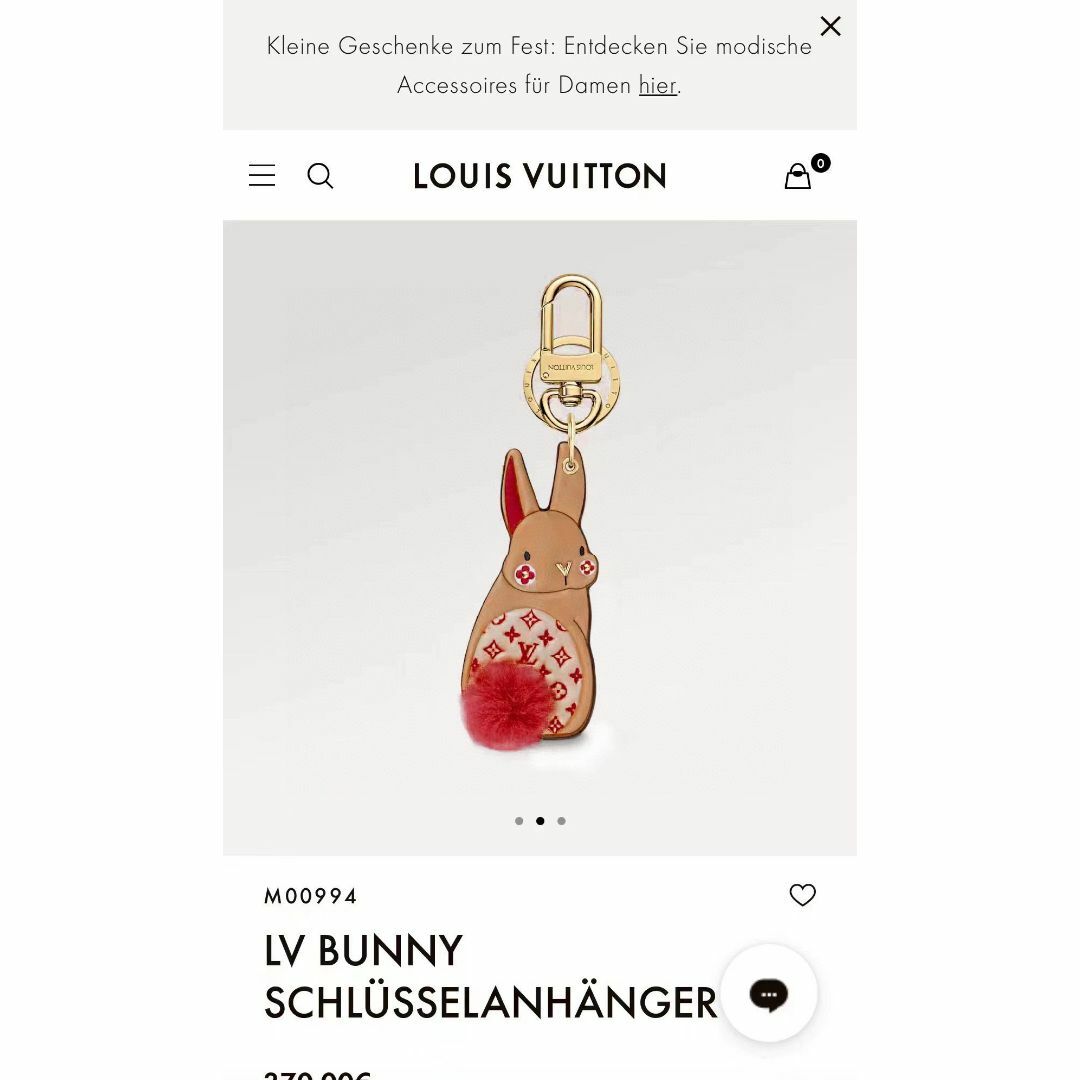 緑林シリーズ 希少 未使用 LV ポルト クレ ・LV バニー チャーム