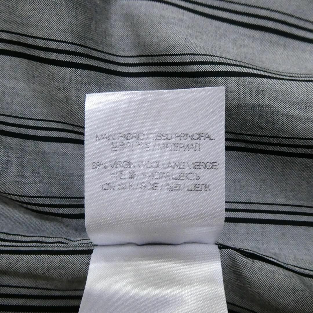 極美品 VTMNTS ストライプ柄 シルク混 ロゴ 半袖 ジップアップ シャツ