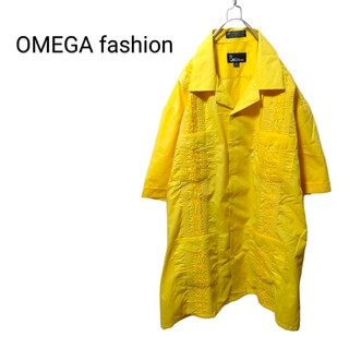 【OMEGA Fashion】刺繍入り キューバシャツ A-1049(シャツ)