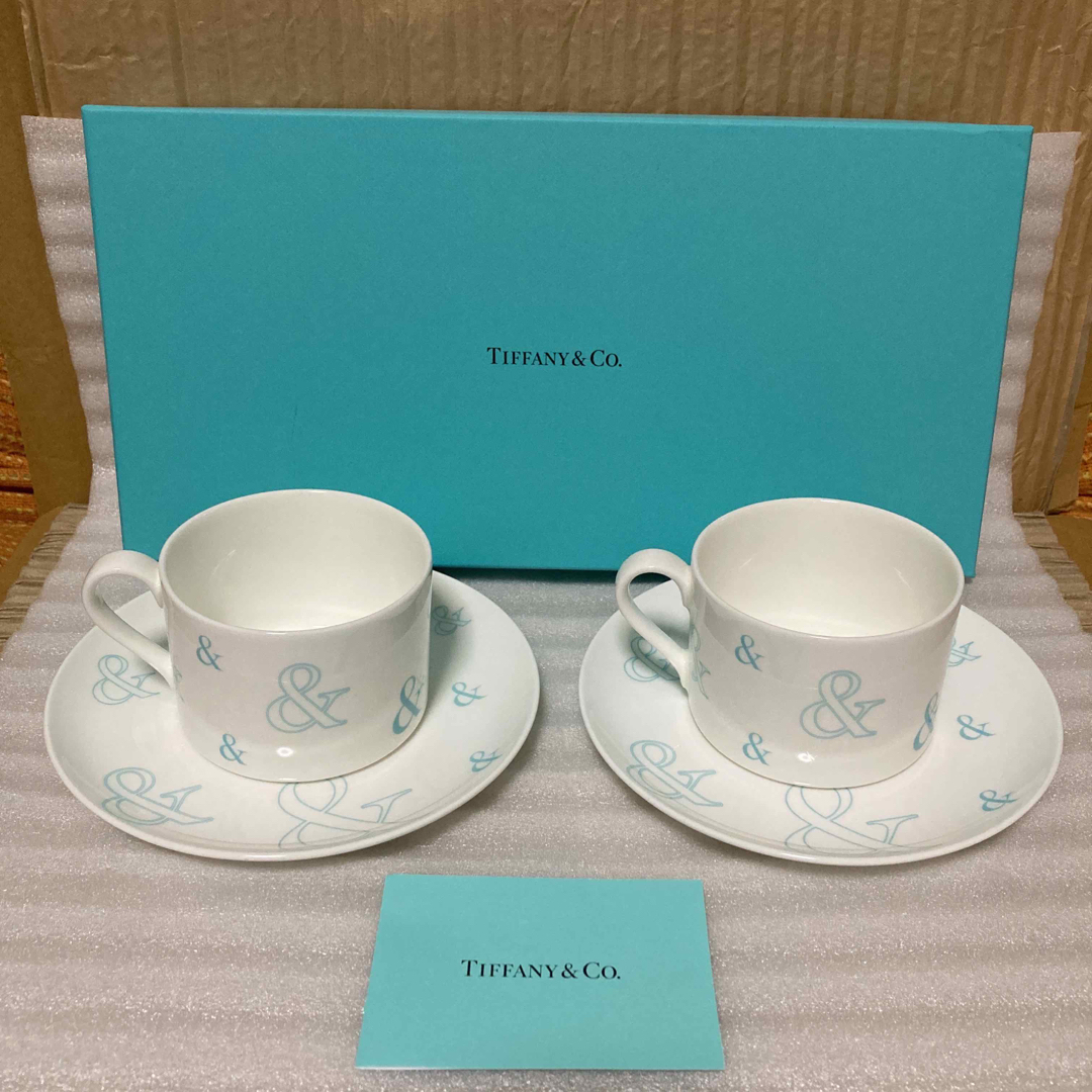 TIFFANY アンパーサンド カップ\u0026ソーサーセット - 食器