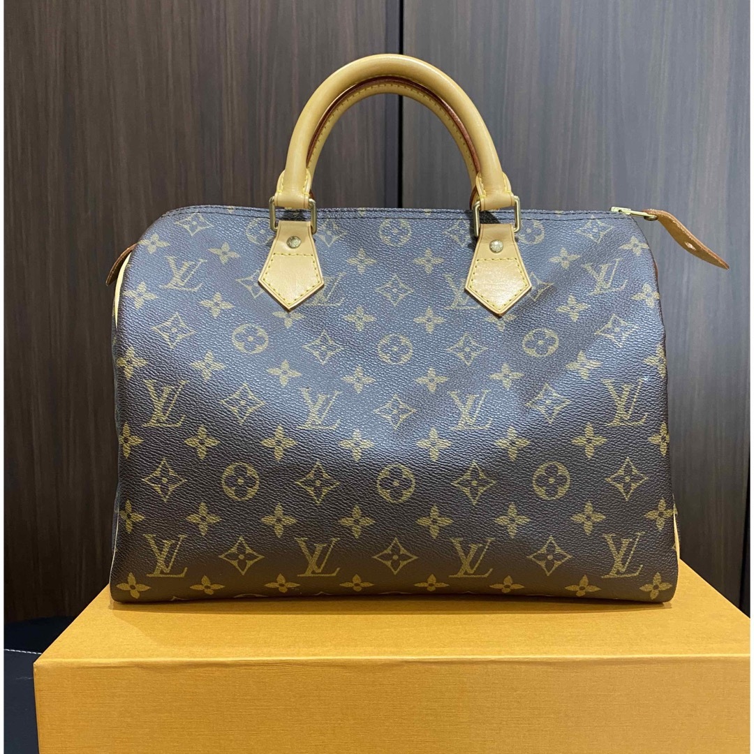1回・極美 ルイヴィトン M41526 スピーディ30 バッグ モノグラム 箱付-