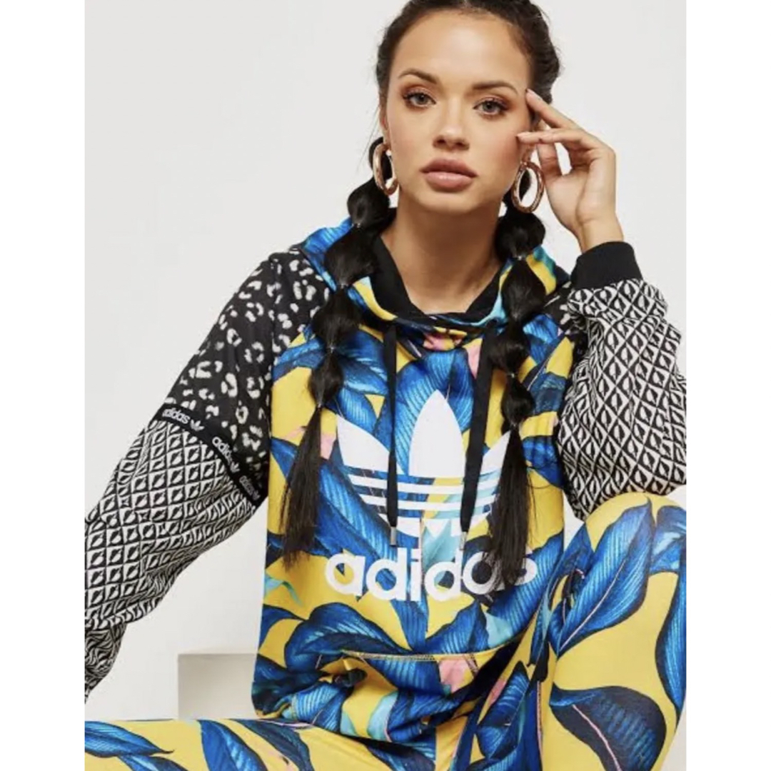 国産原料100% adidas × farm 花柄 プルオーバー パーカー OT | www