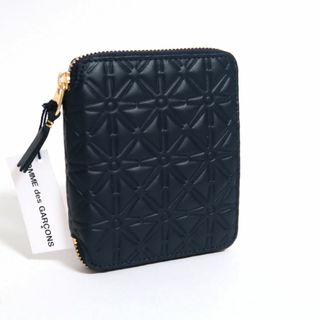 COMME des GARCONS - 新品 コムデギャルソン エンボス レザー 紺 二