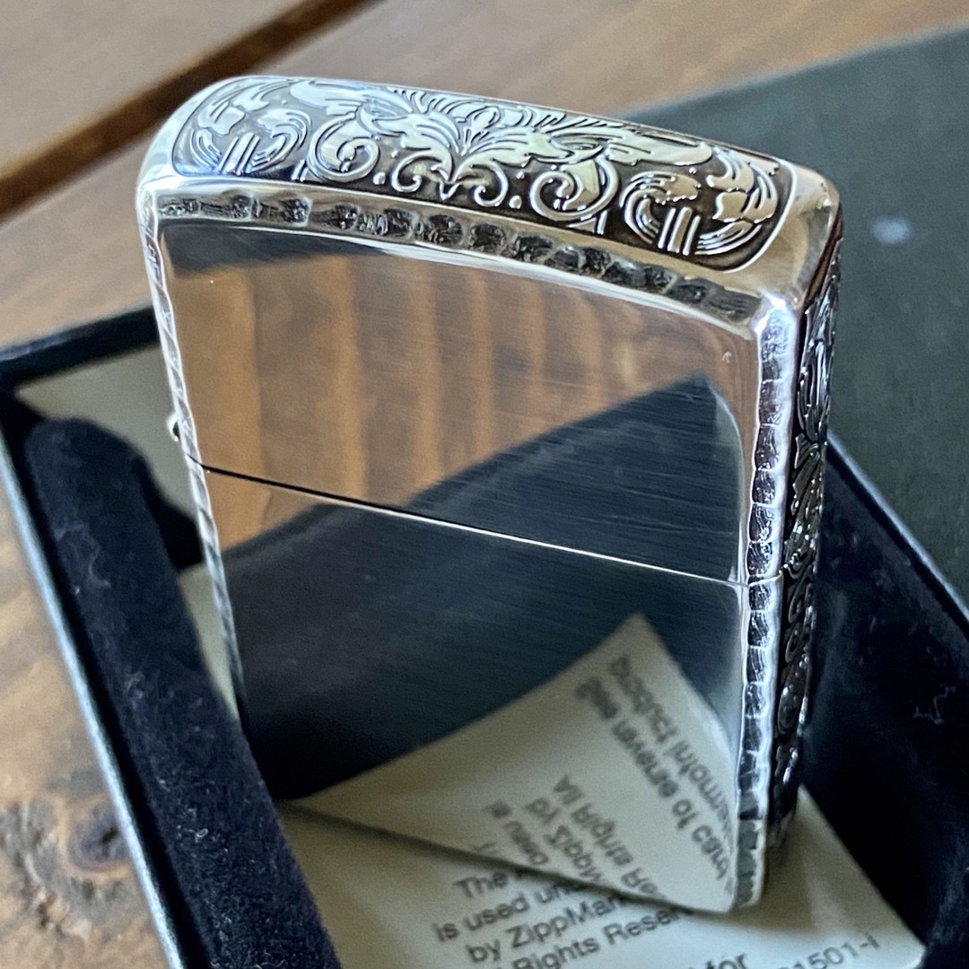 ZIPPO(ジッポー)の新品 Zippo アーマー 3面 アラベスク 銀メッキいぶし ジッポー メンズのファッション小物(タバコグッズ)の商品写真