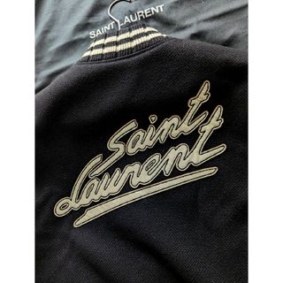 サンローラン(Saint Laurent)の極美品　超人気　サンローラン·パリ　SDGsウール　テディ　バーシティジャケット(スタジャン)