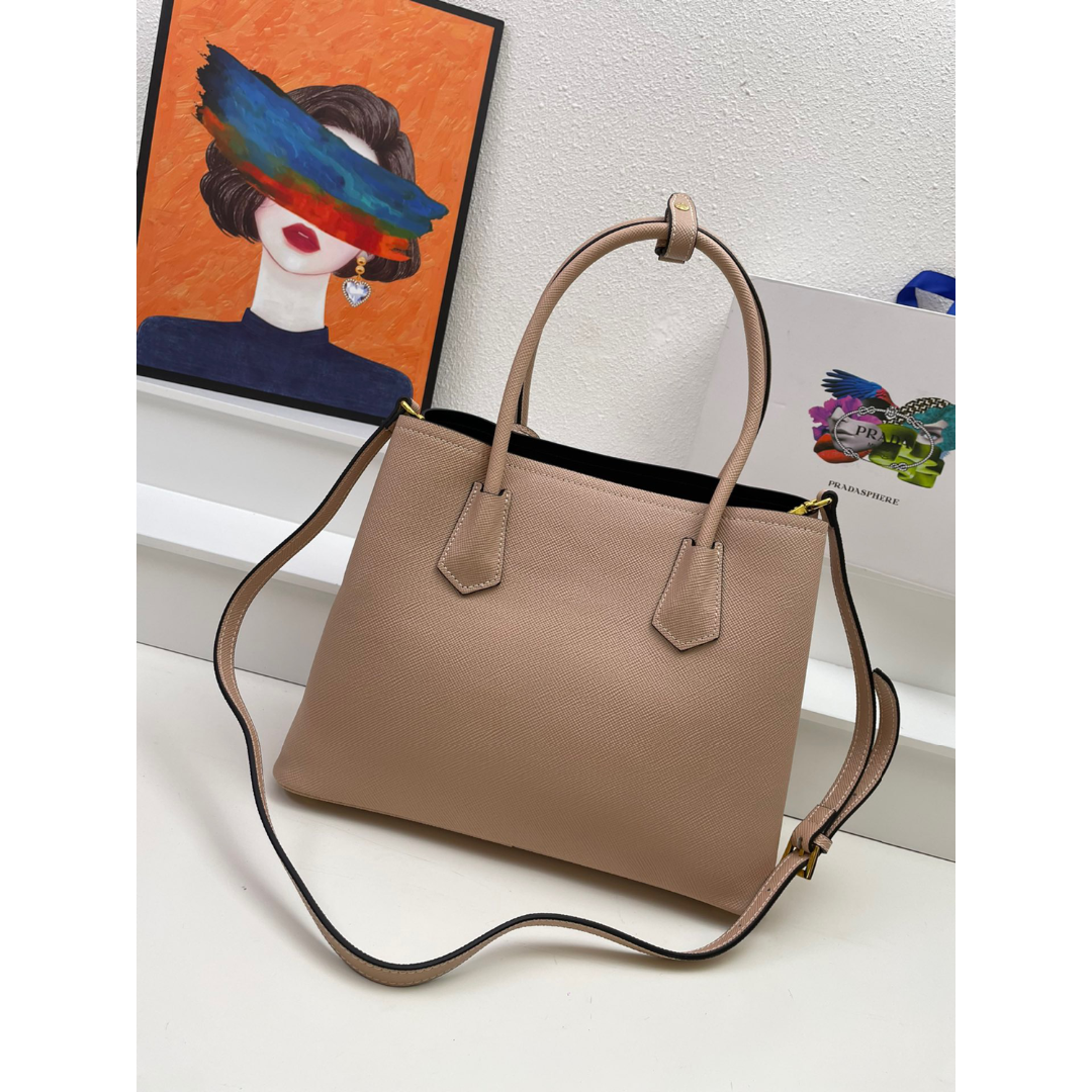 クーポン利用&送料無料 PRADA ガレリア 三角プレート トートバッグ