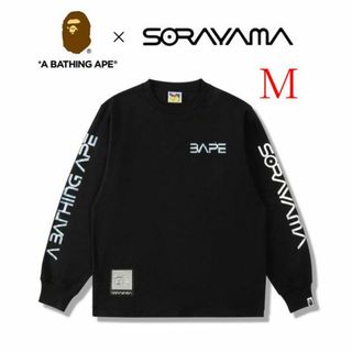 アベイシングエイプ(A BATHING APE)の【新品】Mサイズ　BAPE X HAJIME SORAYAMA　L/S TEE(Tシャツ/カットソー(七分/長袖))