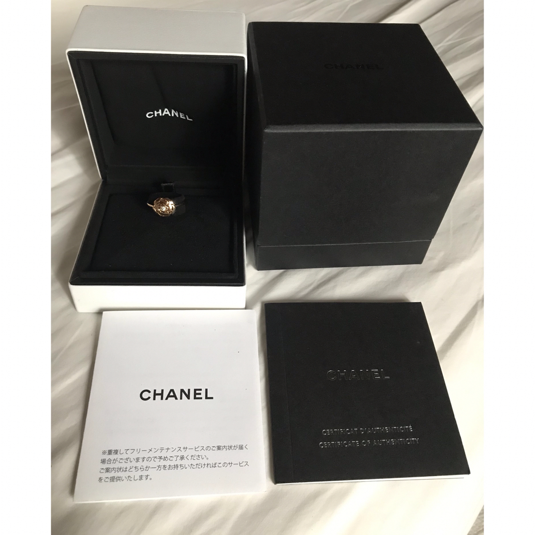 CHANEL(シャネル)のシャネル　カメリアリング　k18 18金 18k ダイヤモンド レディースのアクセサリー(リング(指輪))の商品写真