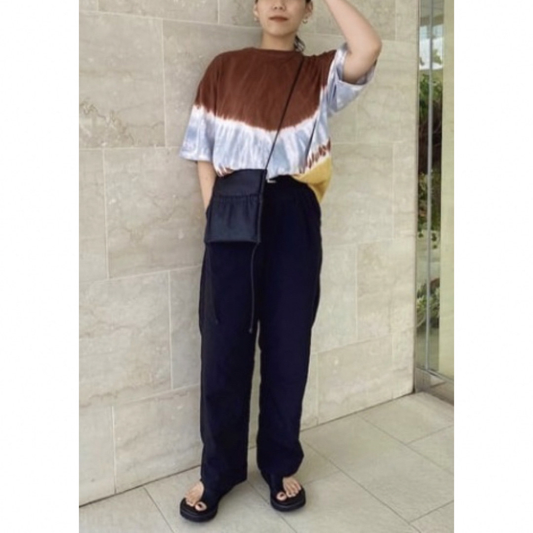 moussy(マウジー)の【MOUSSY】W BELTED STRAIGHT パンツ　ブラック レディースのパンツ(カジュアルパンツ)の商品写真