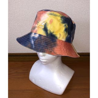 カンゴール(KANGOL)のL 美品 KANGOL メトロハット バケットハット タイダイ柄 イエロー 青(ハット)