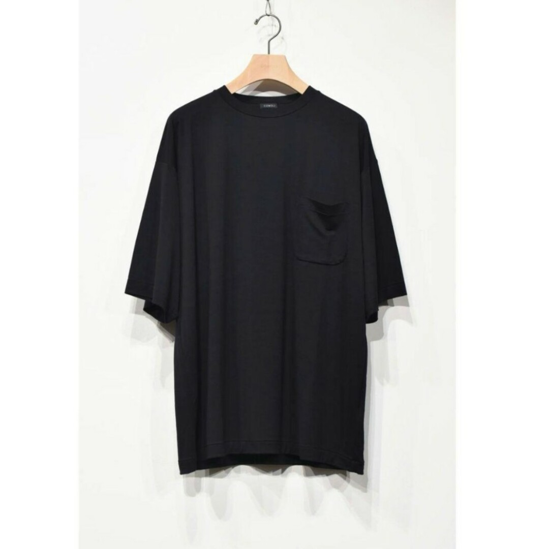 トップスCOMOLI 23SS サマーウール天竺 Tシャツ ネイビー 3