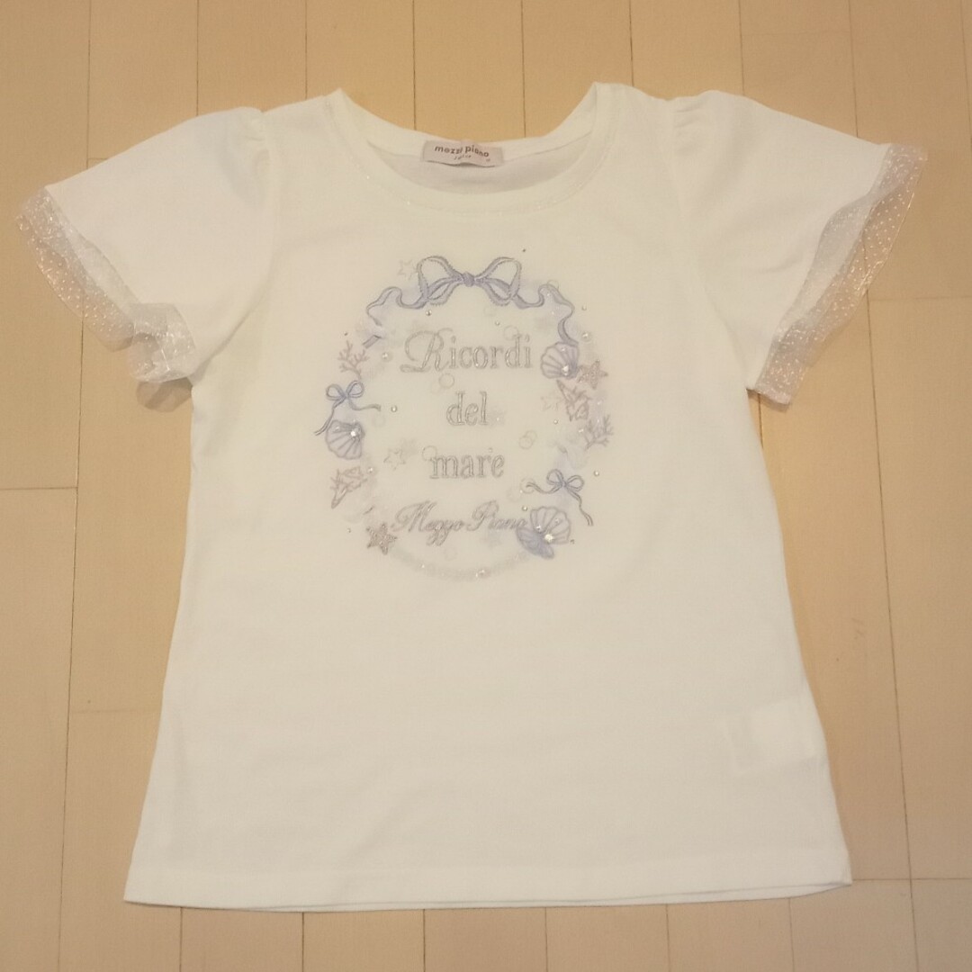 mezzo piano junior(メゾピアノジュニア)のメゾピアノ ジュニア 貝殻半袖 Tシャツ M150 キッズ/ベビー/マタニティのキッズ服女の子用(90cm~)(Tシャツ/カットソー)の商品写真