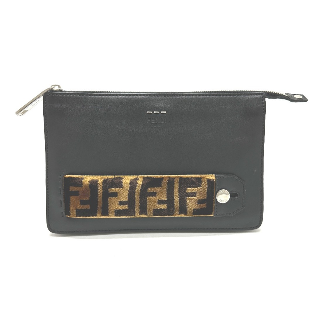 FENDI - フェンディ FENDI ネロ 7VA350 ズッカ スリム クラッチバッグ