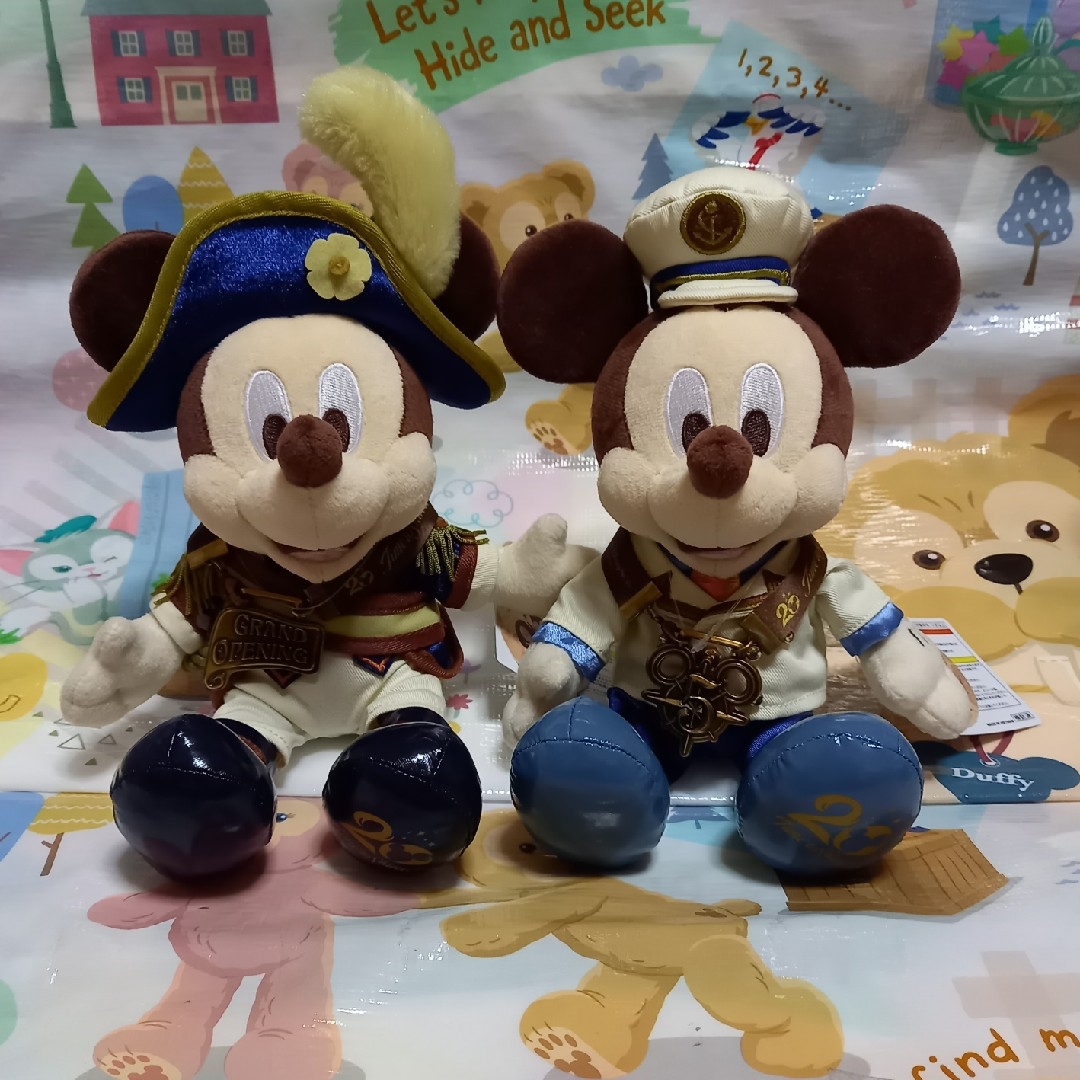 ◆ディズニー 40周年 20周年 フラッグ ミッキー ぬいぐるみ ショルダー