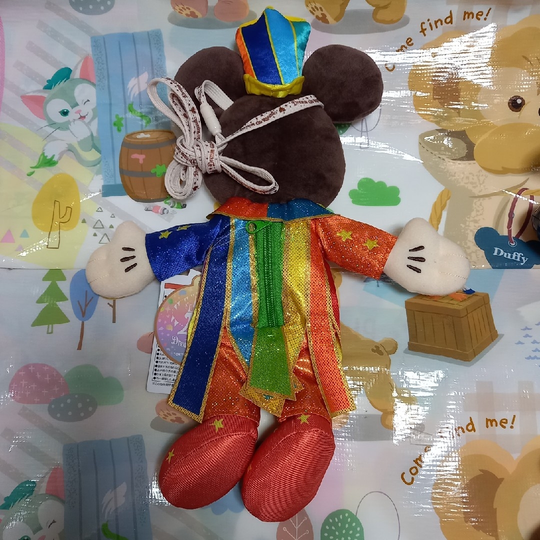 ◆ディズニー 40周年 20周年 フラッグ ミッキー ぬいぐるみ ショルダー 2
